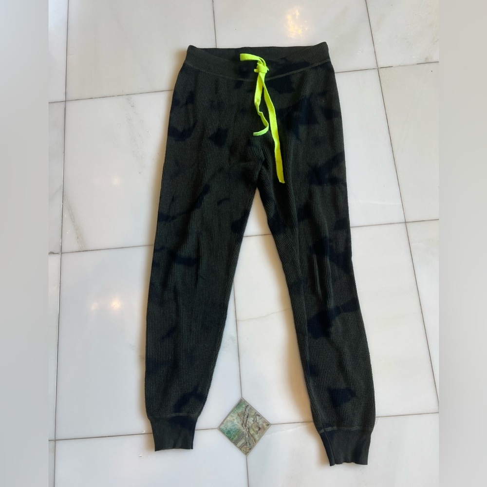 Lisa Todd Black and Neon Green Joggers